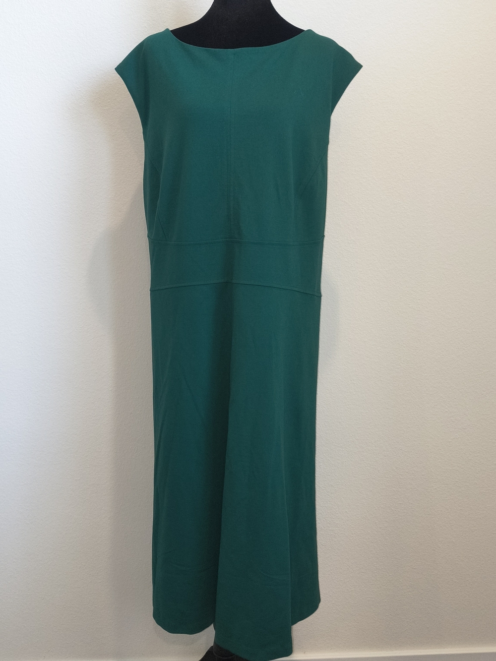 Talbots Teal Cap-Sleeve Maxi Dress Size 22